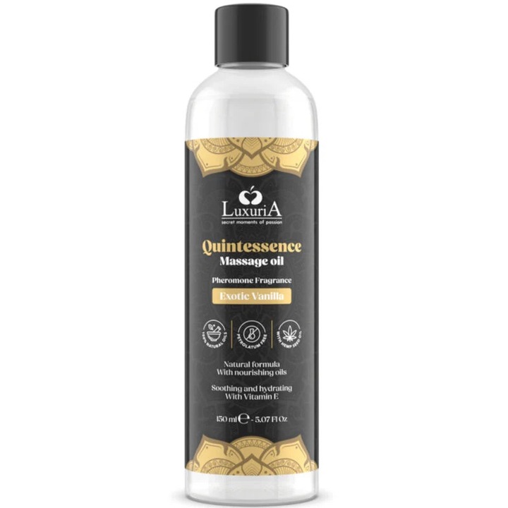 Ulei de masaj, Intimate Line, Vainilla Exotic, 150 ml, cu ulei de seminte de canepa