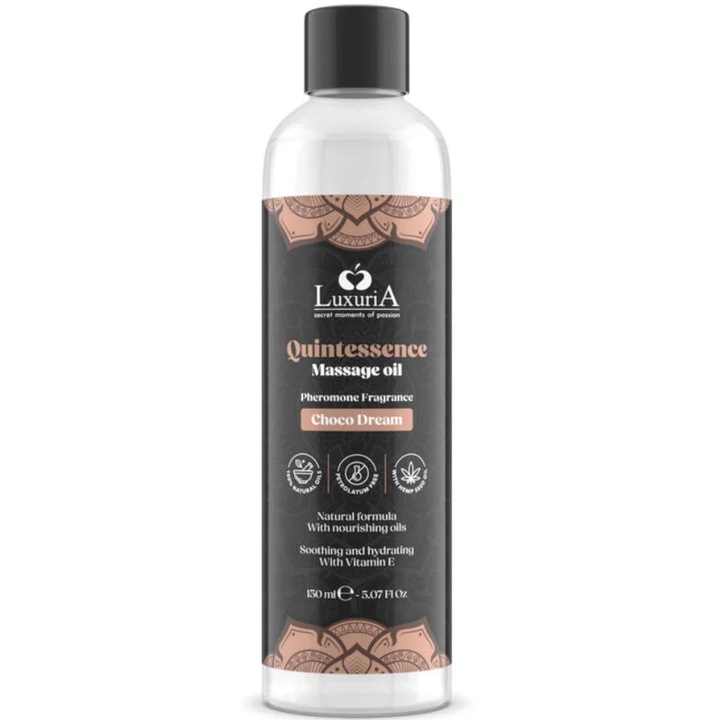 Ulei de masaj, Intimate Line, Chocolate, 150 ml, cu ulei de seminte de canepa