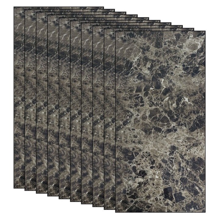 Комплект тапети NEXTLY, Самозалепващи се, Имитация на мрамор, Водоустойчиви, Регулируеми, Здраво лепило, Лесни за поставяне, Покривна площ 1,8 кв.м., 30x60 см, 2 мм дебелина 250-6, 10бр