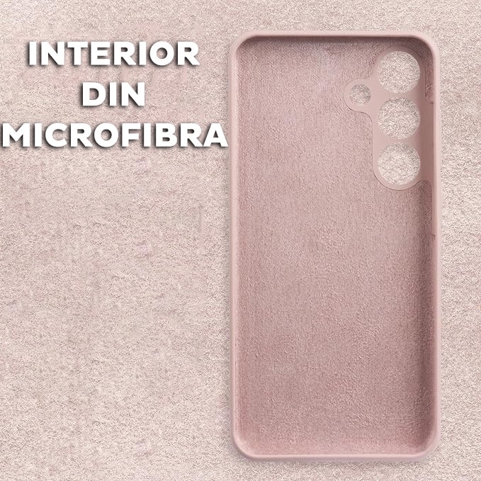 Husa pentru Samsung Galaxy S25 Daden® Silicon SoftFlex, Ultra Slim, Protectie sporita, Interior de microfibra, Roz nisipiu