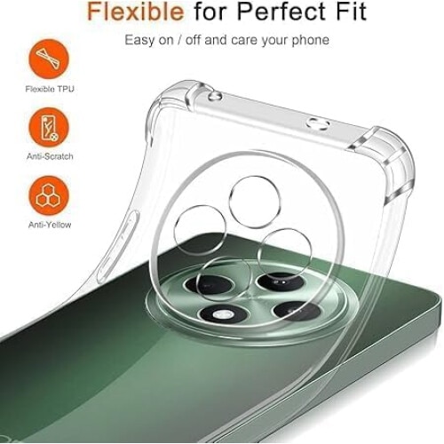 Husa pentru Oppo Reno 12F / 12FS 5G, Silicon transparent, Antisoc, cu protectie camera, BzStore