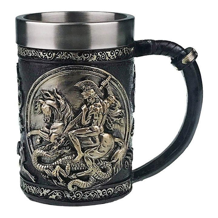 Cana cu perete dublu cu soldat, 400 ml, 1668H