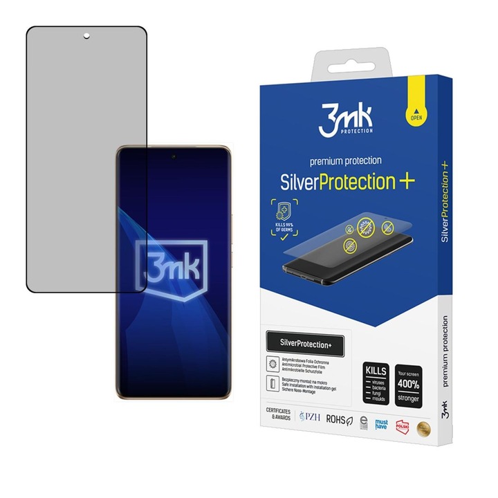 Folie protectie telefoane 3MK SilverProtection+, antimikrobiala, pentru Vivo T3 Pro 5G