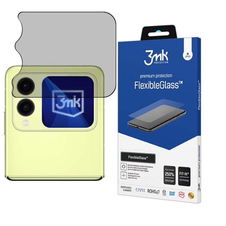 Folie protectie telefoane, 3MK, FlexibleGlass hibrid, 7H, Huawei Nova Flip, front