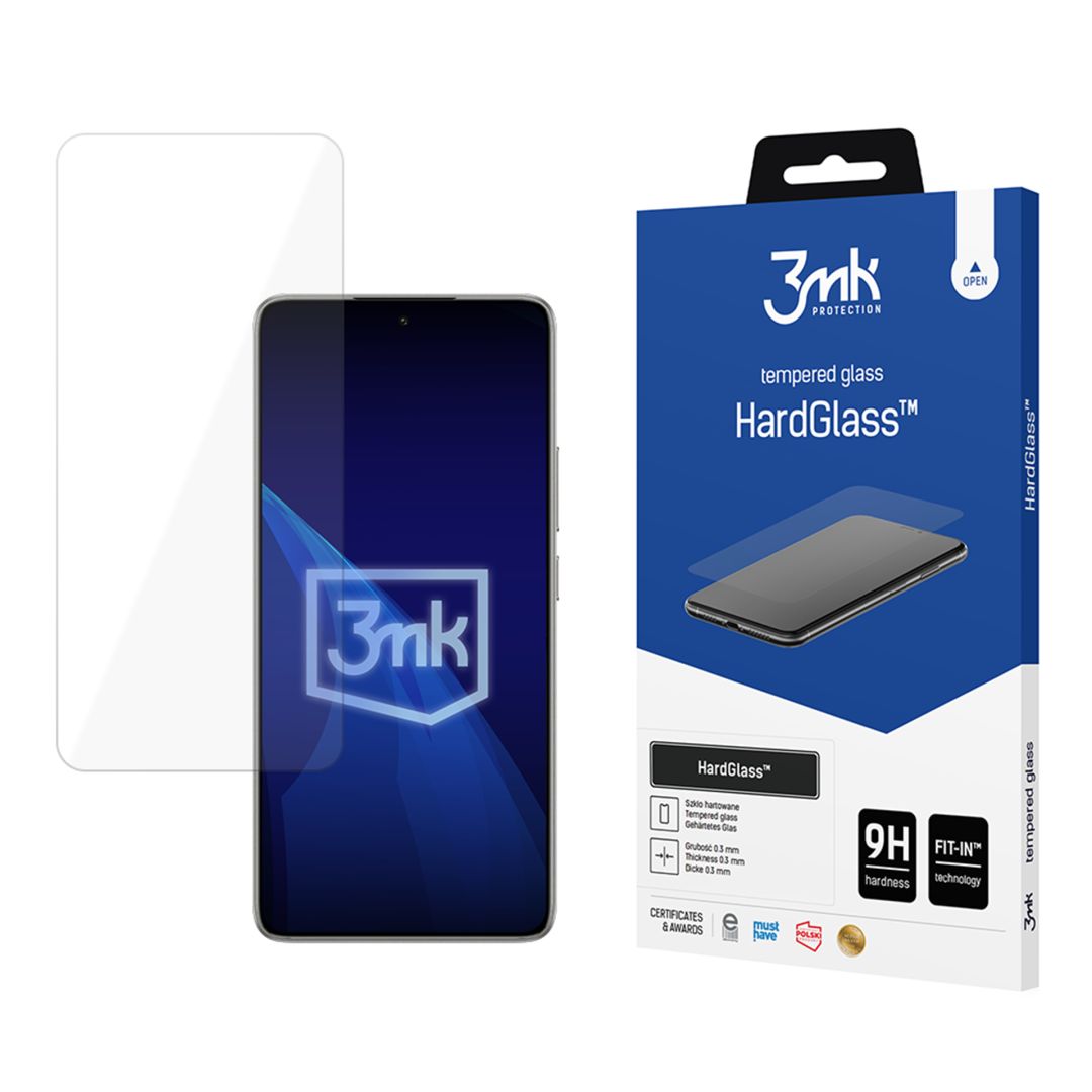 Folie protectie sticla securizata 3mk HardGlass compatibila cu Xiaomi 14T / 14T Pro, Transparent