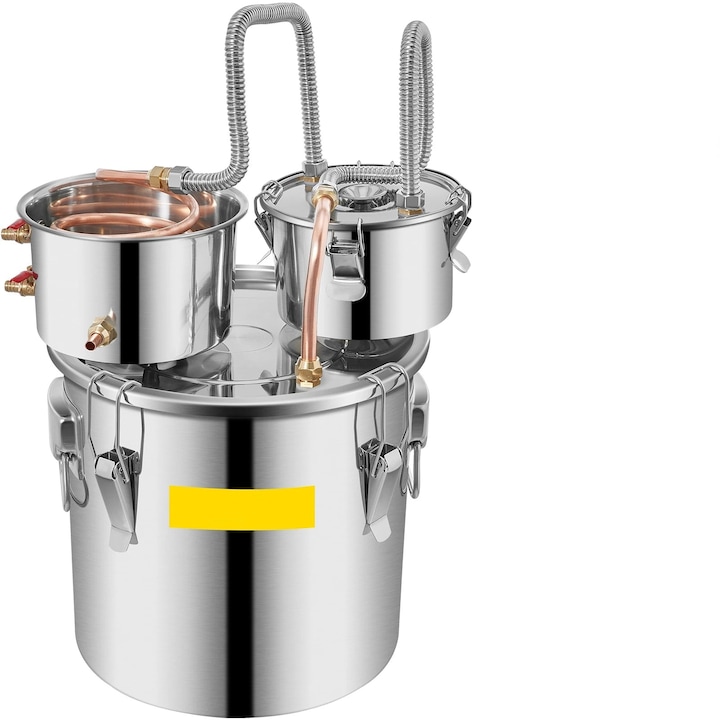 12 literes alkoholos dekanter, rozsdamentes acél, nagy kapacitású, hatékony hűtőrendszer, 35x35 cm