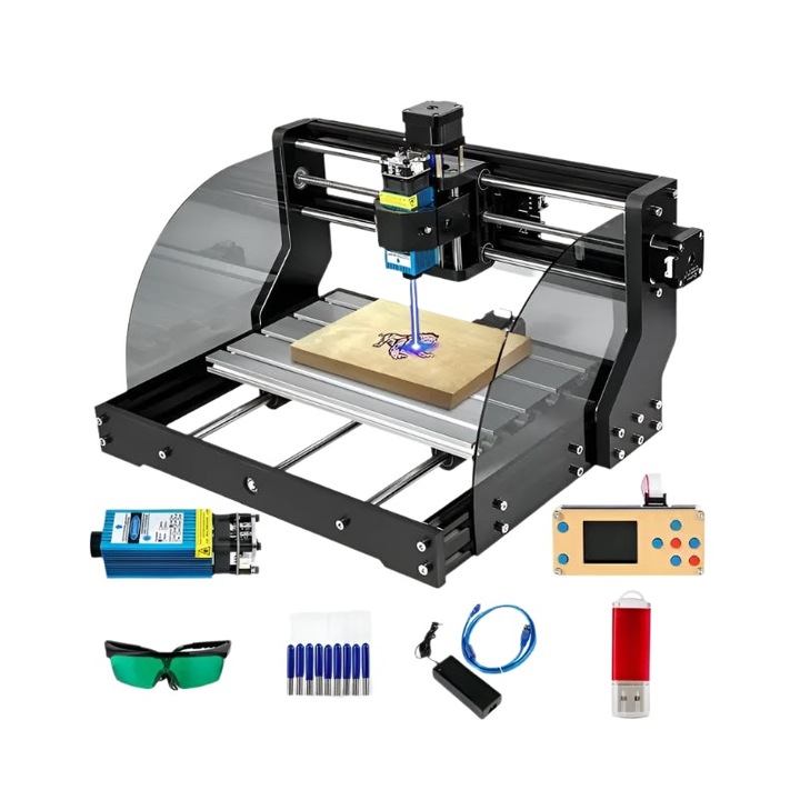 CNC гравираща машина 3018 Pro MAX, 10000 RPM, GRBL управление