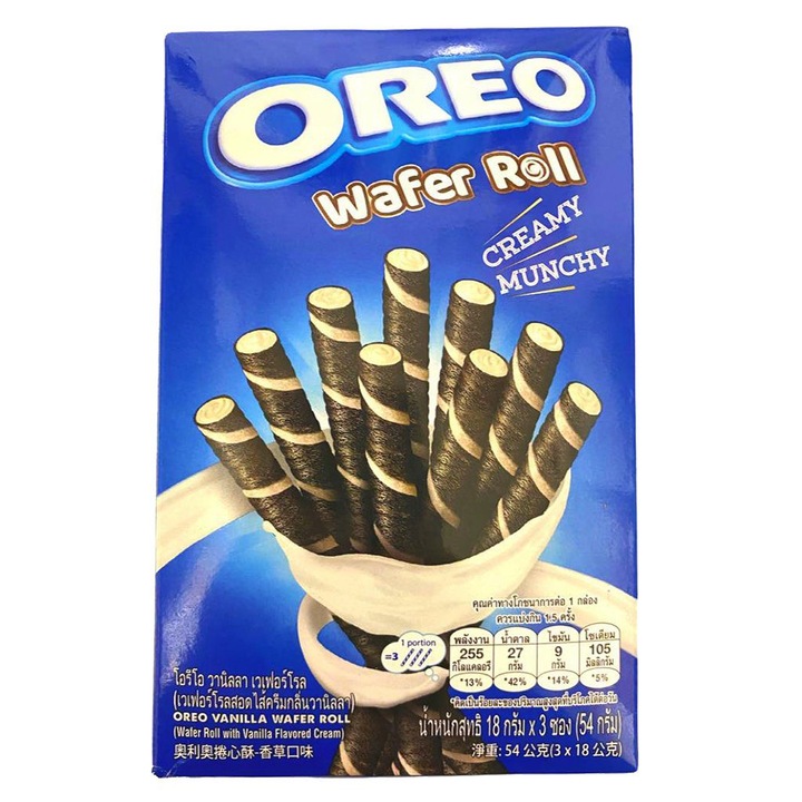 Oreo wafer roll vanilla 54g