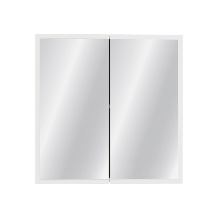 Corp Baie haaus Teno, Suspendat, Alb, cu oglinzi, 60 x 13 x 60 cm