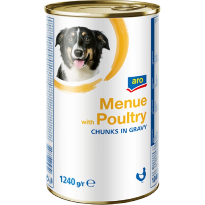 Hrana Umeda pentru Caini cu Pui, 1.24 Kg, Aro
