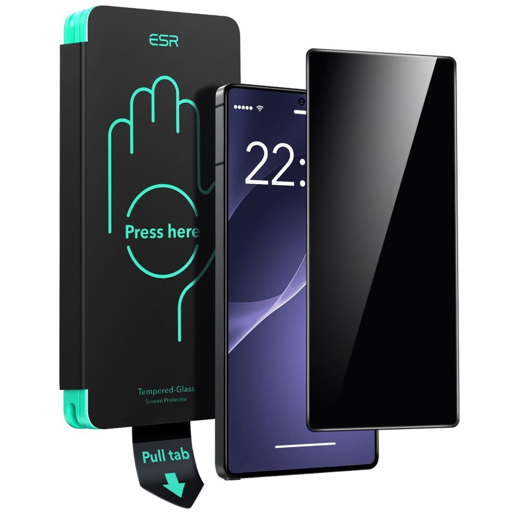 Folie protectie transparenta Case Friendly ESR Tempered Glass compatibila cu Samsung Galaxy S25 Ultra Privacy