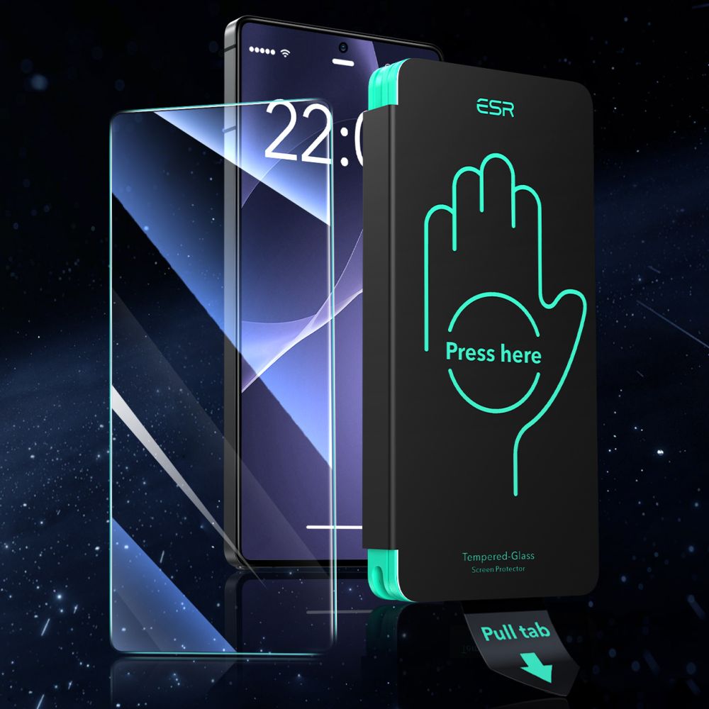 Set 2 folii protectie Case Friendly ESR Tempered Glass compatibil cu Samsung Galaxy S25 Ultra Clear