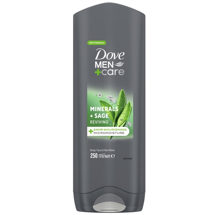Gel Dus Dove Men Minerals Sage 250ml