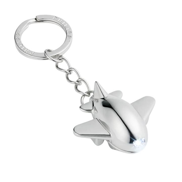 Philippi Flying Willy kulcstartó, fém, LED, ezüst, 10cm
