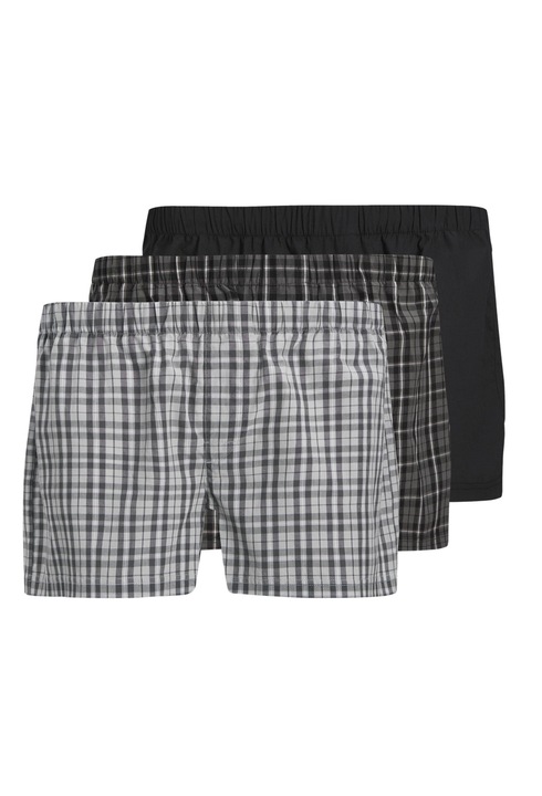 Jack & Jones, Set de boxeri - 3 perechi, Negru/Gri