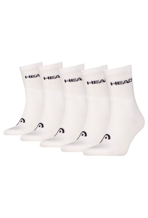 Head, Унисекс дълги чорапи - 5 чифта, Бял