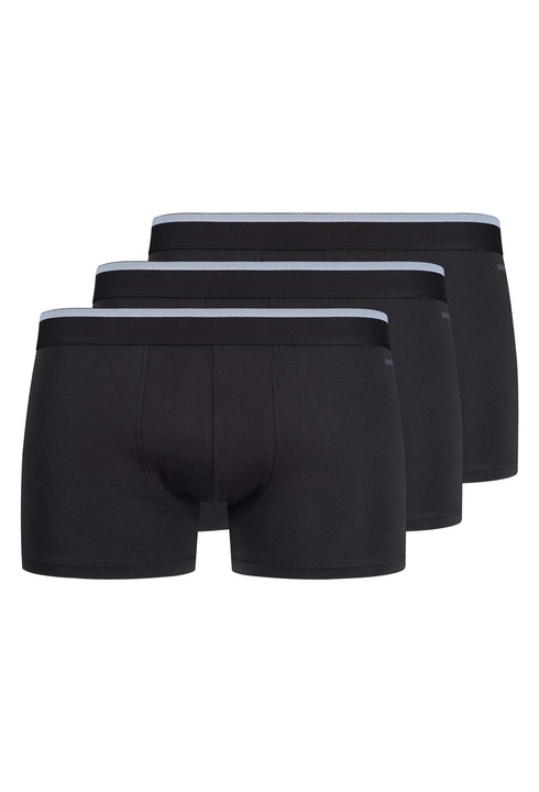 Skiny, Set de boxeri din amestec de bumbac - 3 perechi, Negru