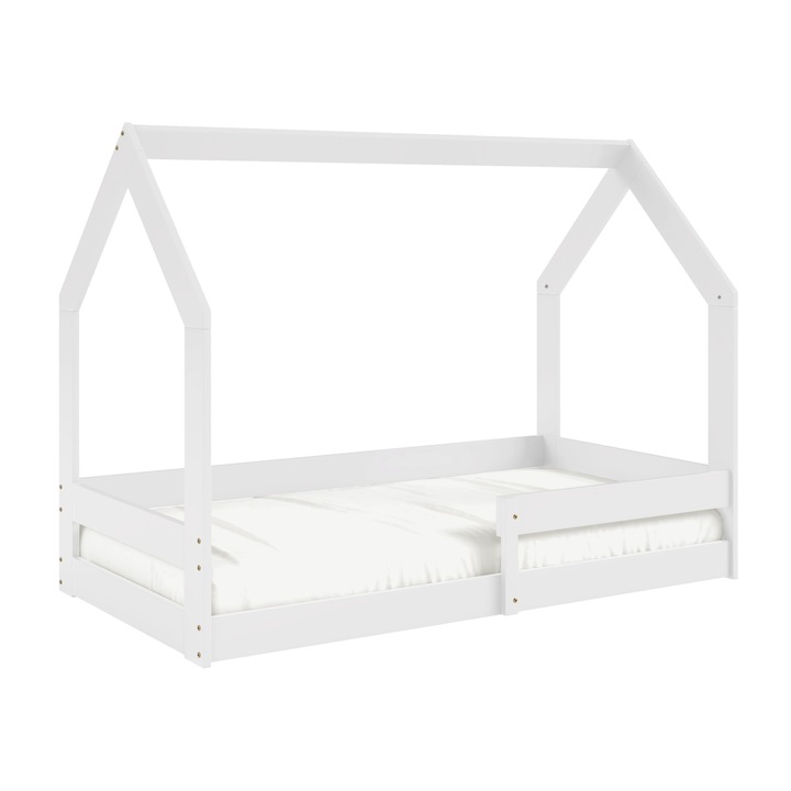 Pat pentru copii Terole 80x160, MIRJAN24, alb, 88x164x124 cm