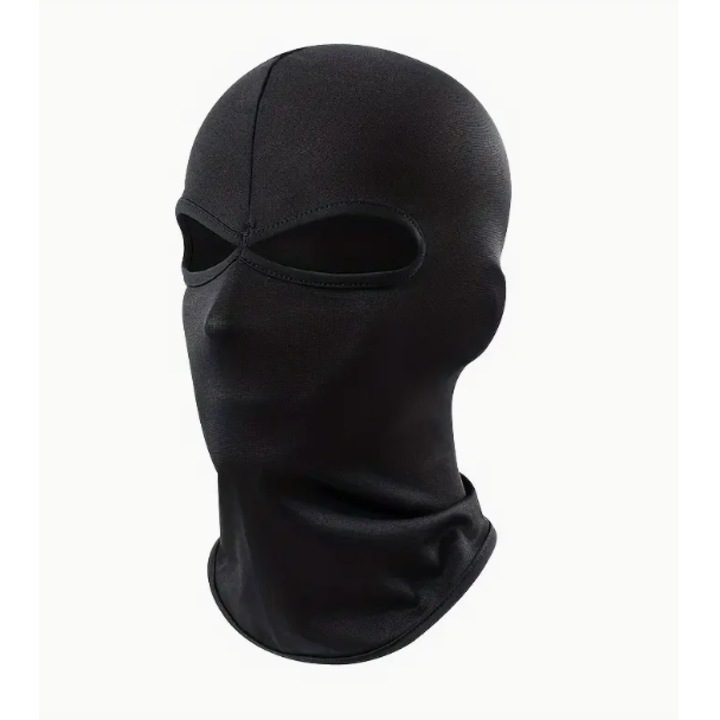 Балаклава със защита на врата, UV защита и дишане, подходяща за колоездене, ски, мото, спорт на открито Универсален размер, черна