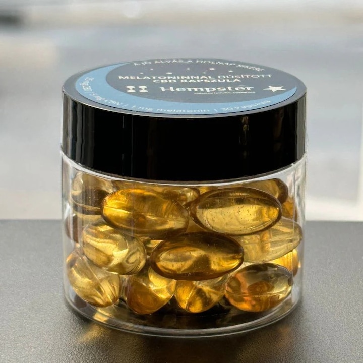 Hempster MELATONINNAL dúsított CBD gélkapszula (25 mg CBD+ 5 mg CBN) - 30 db