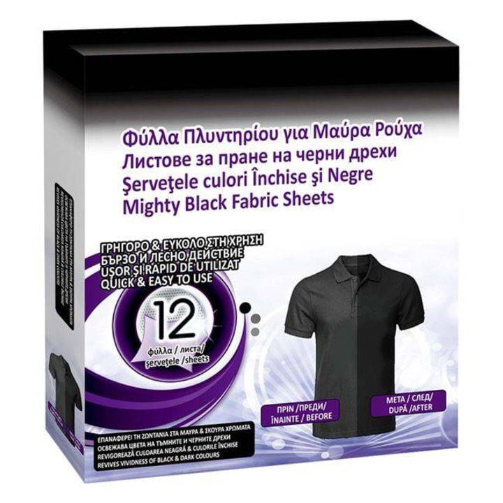 OEM Fekete mosószalvéták, 12db