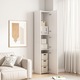 Dulap biblioteca alb modern in picioare post inalt loft, 170x30x30 cm, Rebiko