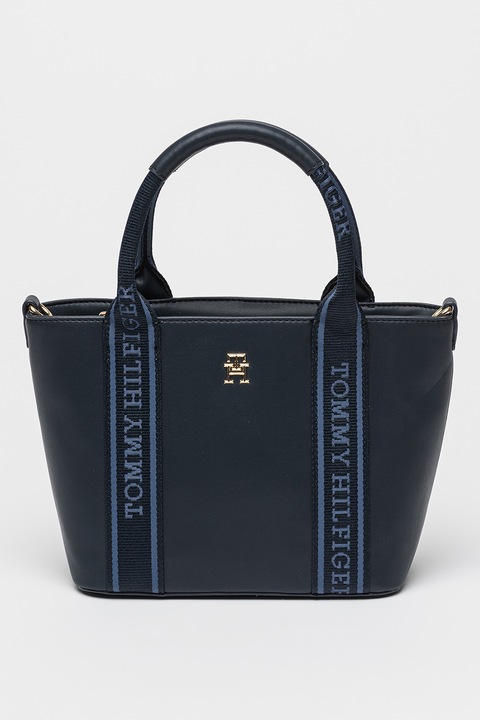 Tommy Hilfiger, Tote fazonú műbőr táska, Tengerészkék