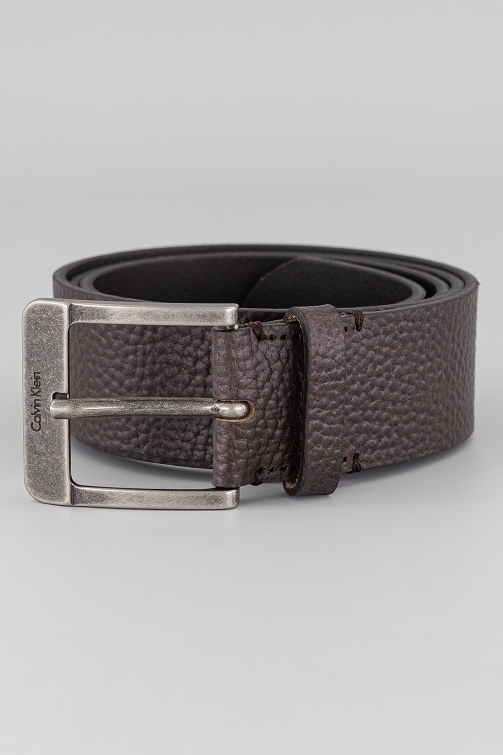 CALVIN KLEIN JEANS, Curea lata din piele, Maro inchis, 95