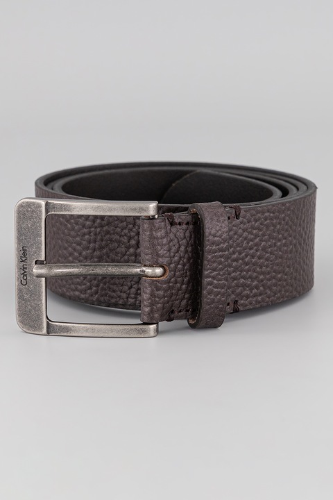 CALVIN KLEIN JEANS, Curea lata din piele, Maro inchis, 95