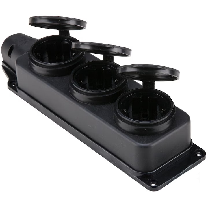 Priza Tripla Sucko aparenta si protectie la Umiditate