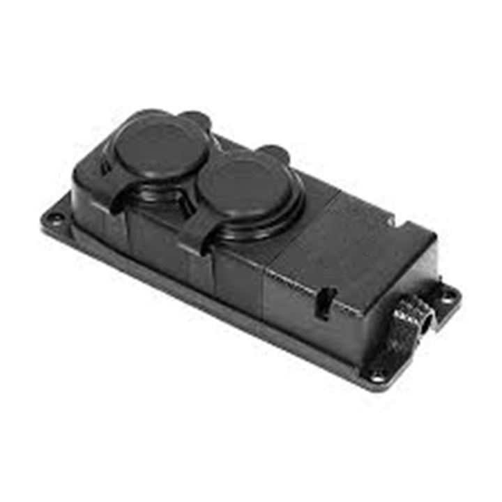 Priza Dubla Sucko aparenta si protectie la Umiditate