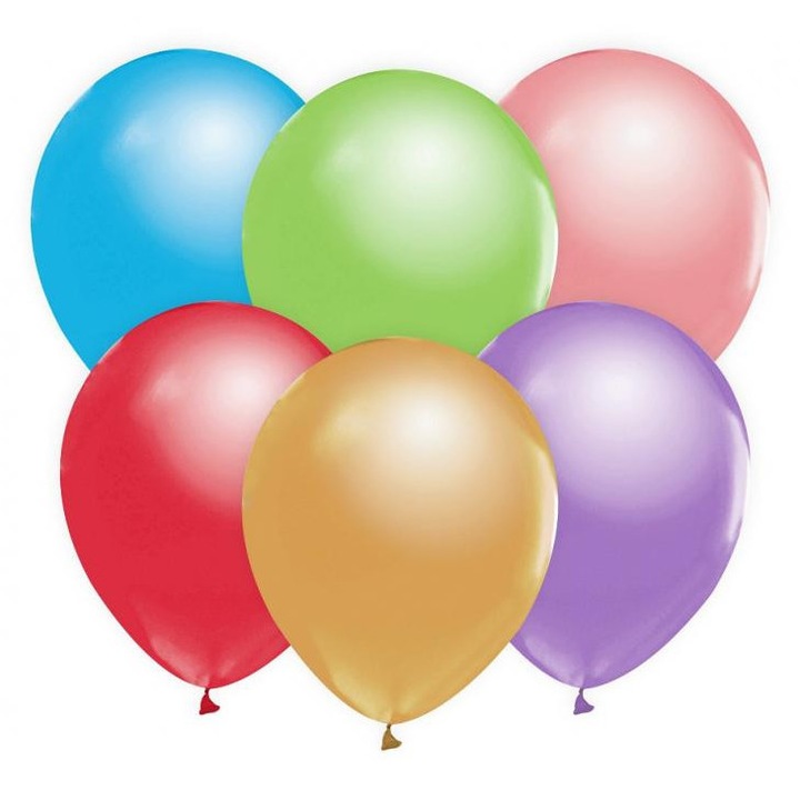 Metallic Colours, Színes léggömb, lufi 10 db-os 12 inch (30 cm)