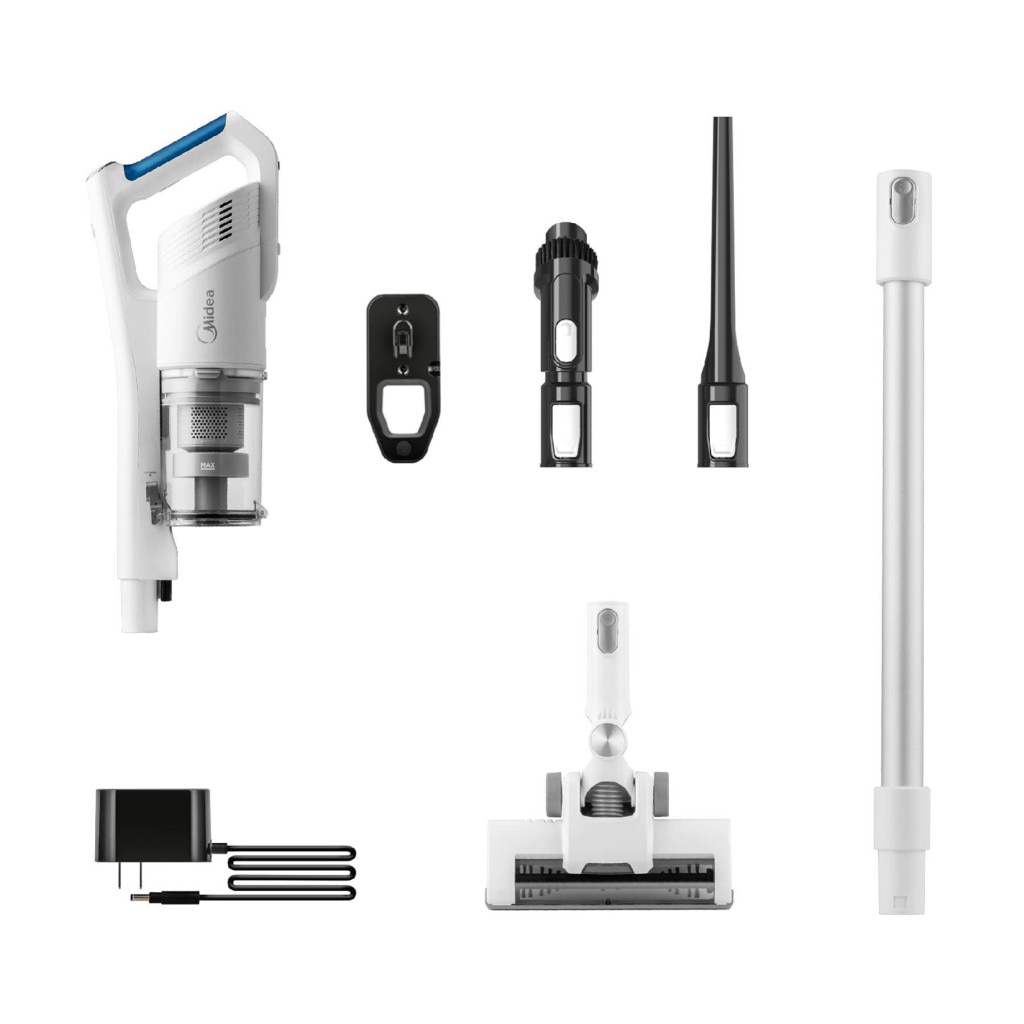 Aspirator cu baton fara fir MIDEA P5 MCS2021WB, 150 W, fara fir, 2 viteze, recipient pentru praf 0,45 litri