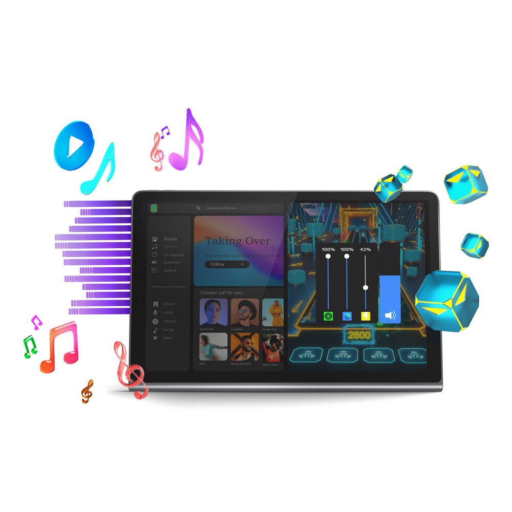 Tableta Lenovo Tab Plus, Procesor MediaTek Helio G99, Ecran 2K 11.5", 8GB RAM, 128GB Flash, 8MP, Wi-Fi, Bluetooth, GPS, Android + Husa Sleeve Gri