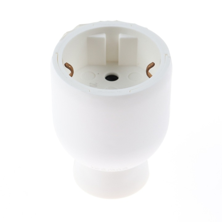 Priza mobila cu iesire dreapta Legrand 050317, alba, cu contact protectie