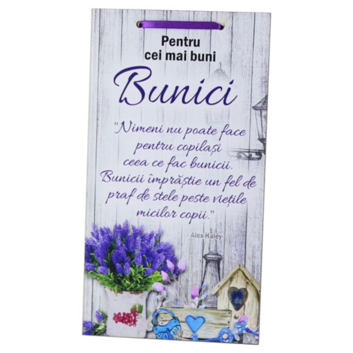 Tablou Personalizat din Lemn, Mesaj de apreciere si iubire, "Pentru cei mai buni Bunici", Cadou Romantic, 15 x 27 cm, 130 g, Materiale Premium, Design Incantator, Perfect pentru aniversare, Declaratie sincera de afectiune, Ideal in orice moment, Vadrami