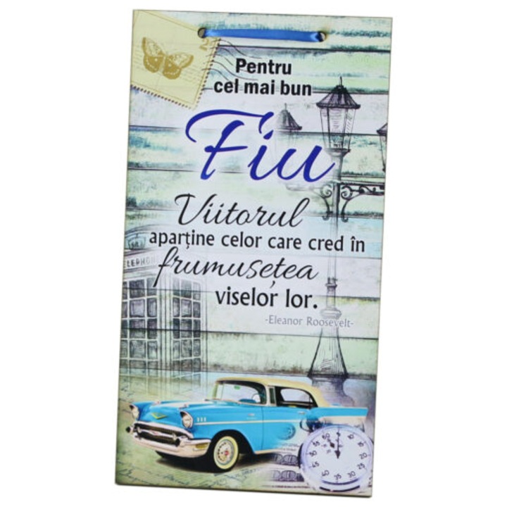 Tablou Personalizat din Lemn, Mesaj de apreciere si iubire, "Pentru cel mai bun Fiu", Cadou Romantic, 15 x 27 cm, 130 g, Materiale Premium, Design Incantator, Perfect pentru aniversare, Declaratie sincera de afectiune, Ideal in orice moment, Vadrami