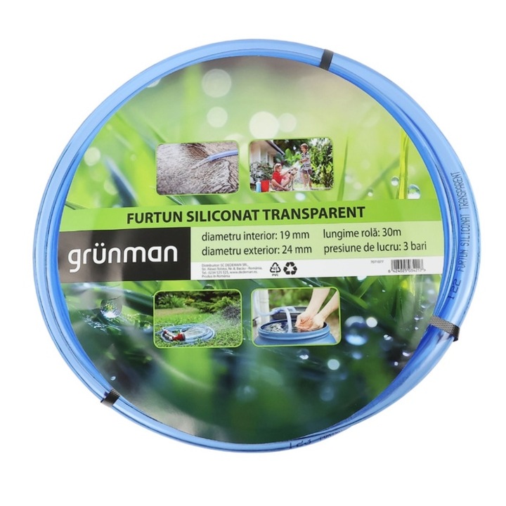 Furtun de gradina, pentru apa, Grunman, 19 mm, rola 30 m