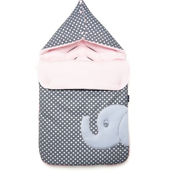 Port Bebe cu broderie Elefant, Womar Zaffiro, Roz/Gri Port Bebe cu broderie Elefant, Womar Zaffiro, Roz/Gri