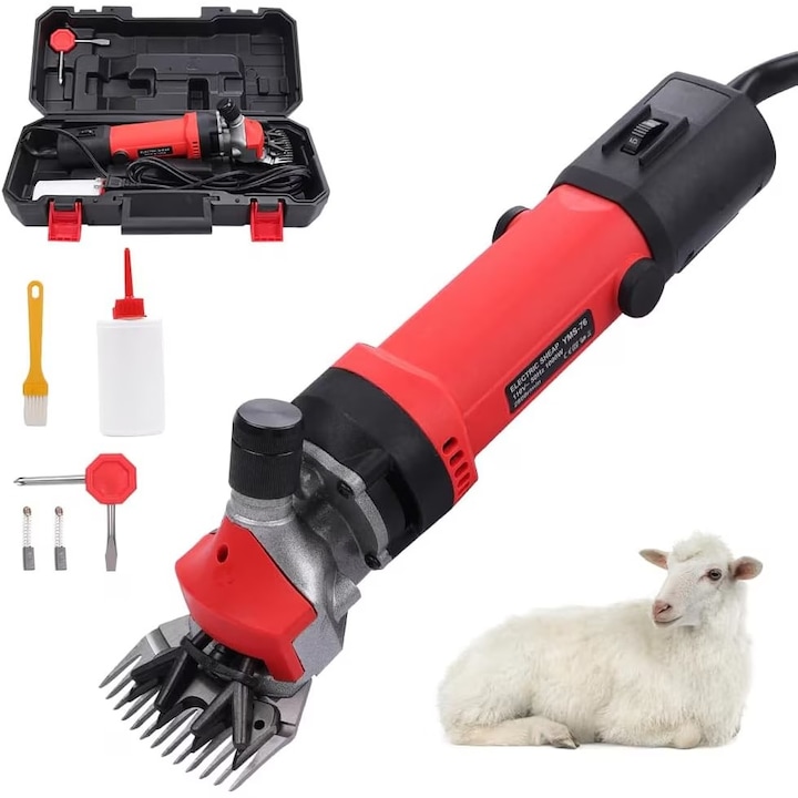 Masina electrica profesionala de tuns oi Campion Profi, capre, Accesorii incluse, 220V, 1000W, 6 Trepte viteze