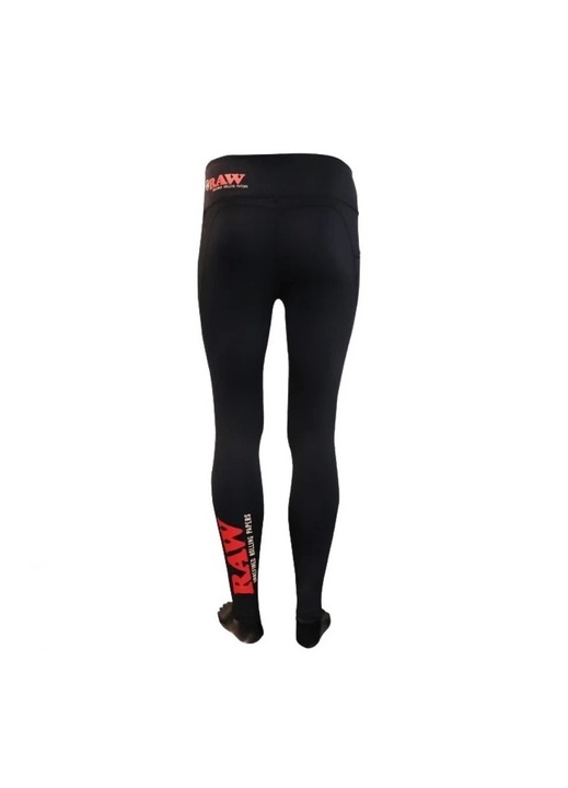 Клин с висока талия и страничен джоб, меки, удобни Leggings Rolling x RAW Fashion, Черен