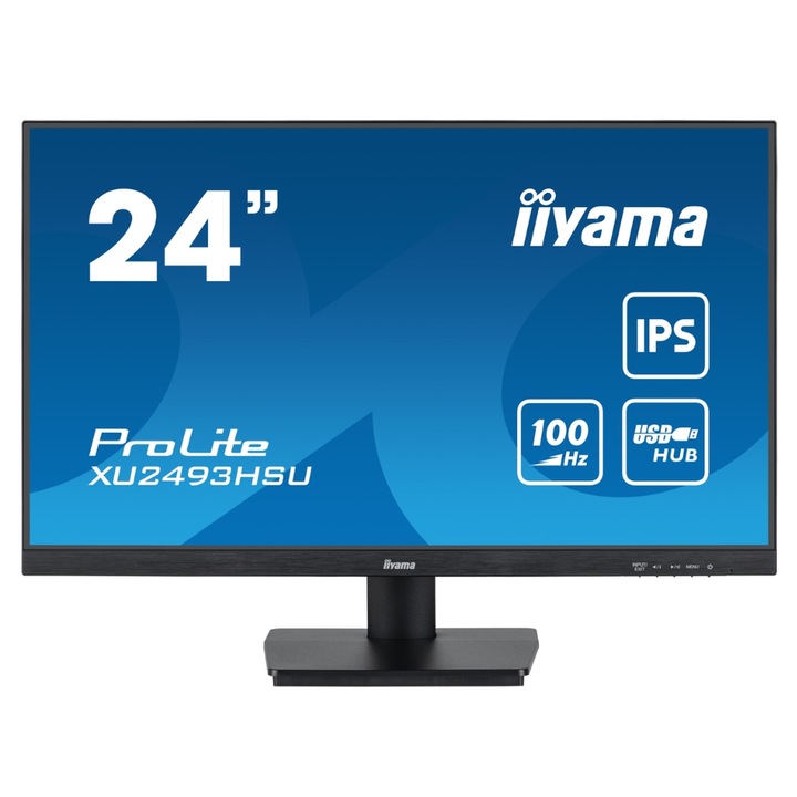 Iiyama ProLite XU2493HSU-B7 számítógép monitor 60,5 cm (23.8") 1920 x 1080 pixelek Full HD LED Fekete (XU2493HSU-B7)