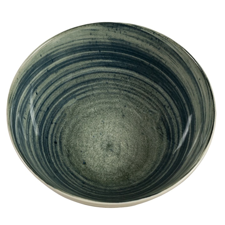 Bol, 600 ml, Whirlwind, Cesiro, Alb Ivoire cu negru