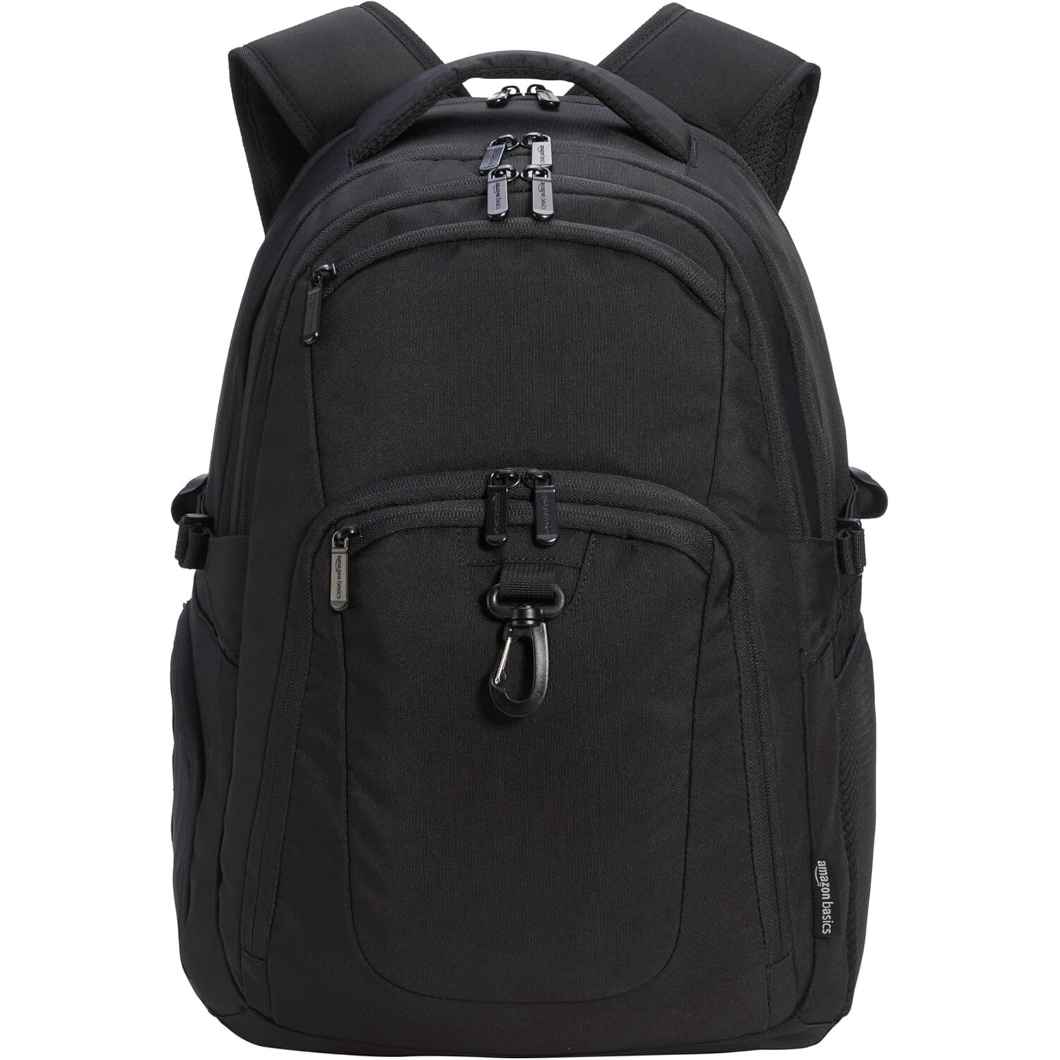 Rucsac pentru Laptop Amazon Basics, pentru laptopuri pana la 17 inch, poliester, rezistent la apa, Negru