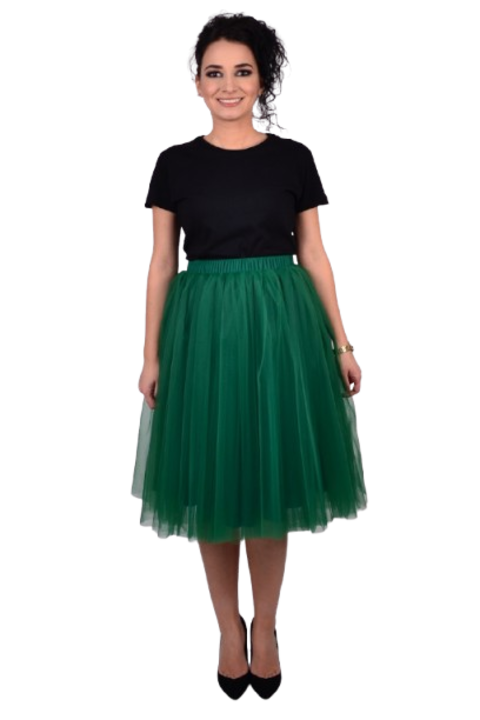 Fusta baby doll, RHYNNA, Verde