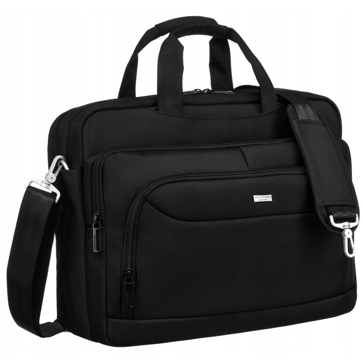 Rucsac, Peterson, Poliester, Compartiment Dedicat Pentru Laptop, Bretele Reglabile, 40x30x14 cm, Negru