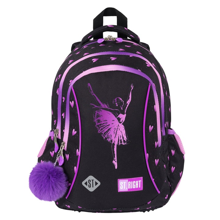 Óvodai hátizsák, St.Right, 3 rekeszes, vízálló, Ballerina BP26, 39x27x17cm