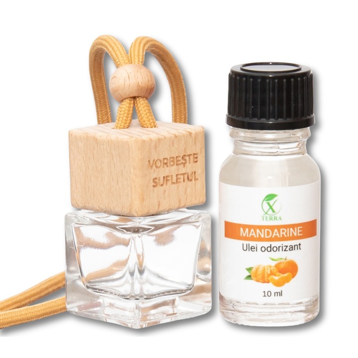 XTERRA | Set premium Car Kit | ulei odorizant auto cu aroma de mandarine | 10 ml