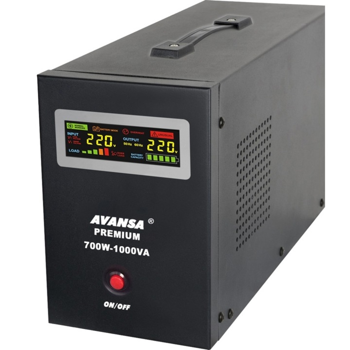 UPS Avansa, 700 W, 1000 VA, 230 V / 12 V, чиста синусоида