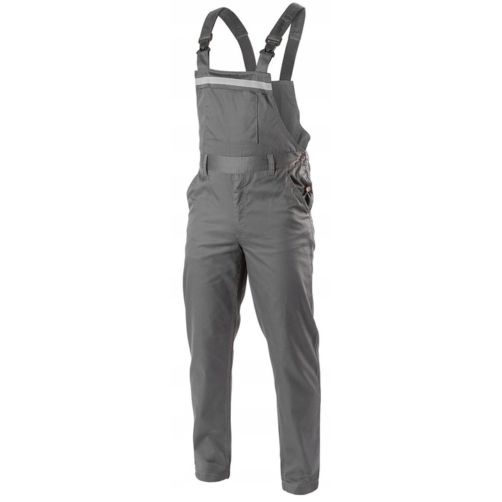 Salopeta HOGERT, gri inchis, imbracaminte de protectie munca, 2XL